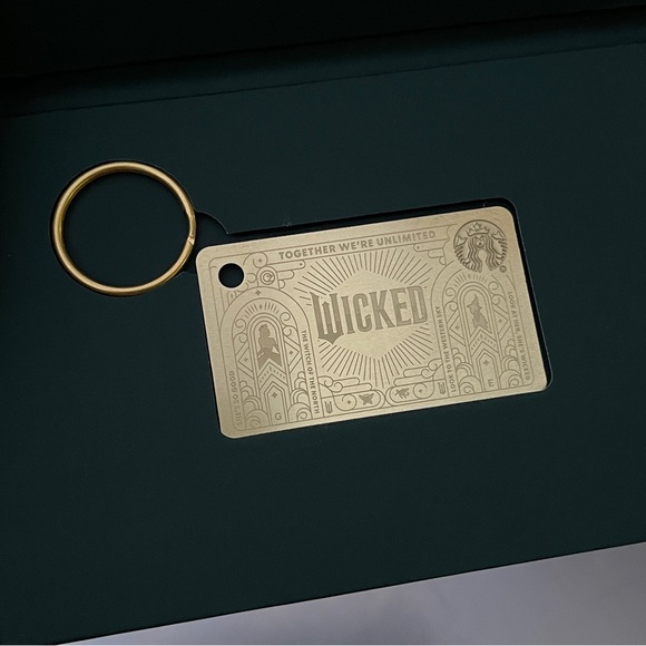 New 2024 Starbucks Wicked Gold Metal Boxed Limited Edition Gift Card Keychain $0 - Picture 4 of 4